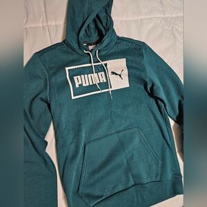 PUMA Teal Hoodie with Logo Size S